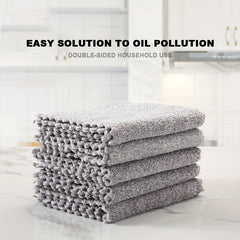 10pcs Bamboo Charcoal Dish Towel Microfiber Absorbent Dishcloth