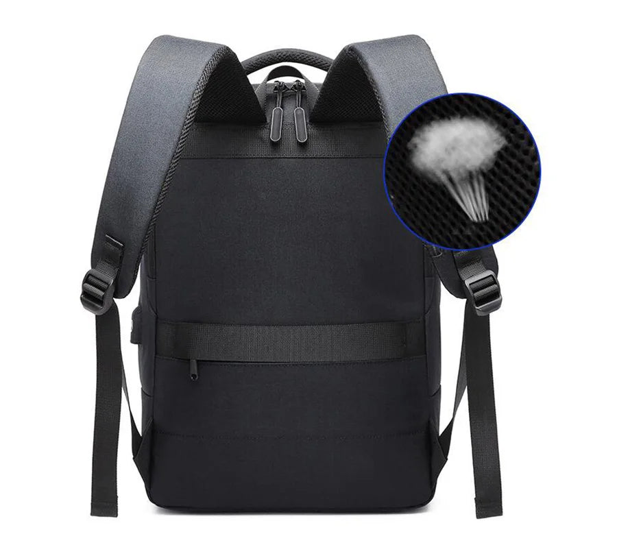 8008 Men's Business Travel Backpack Waterproof Oxford 36-55L Computer Bags