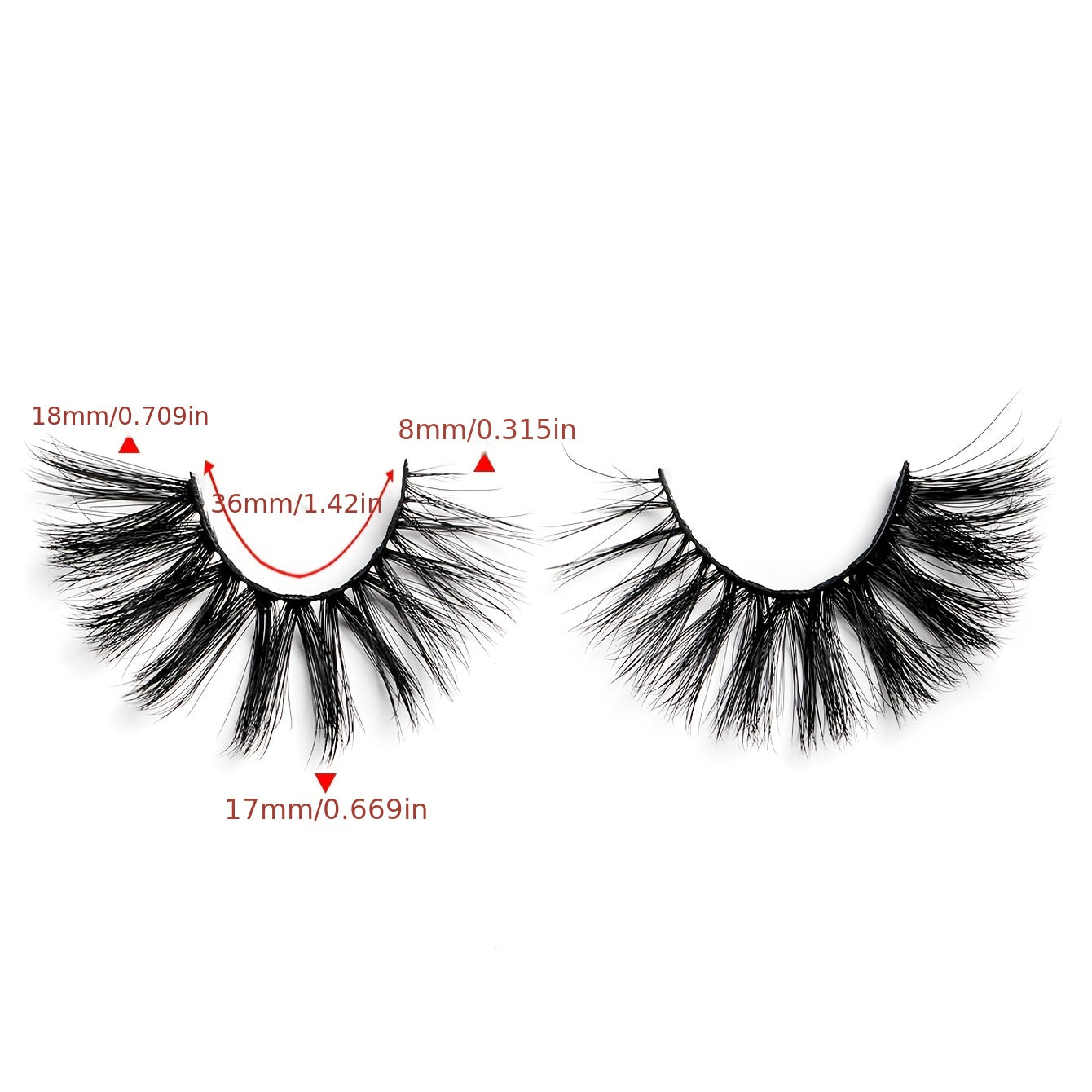 4 Pairs Eyelashes 2 Brushes Complete Lashes 17mm Fluffy Wispy False Eyelashes