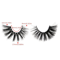 4 Pairs Eyelashes 2 Brushes Complete Lashes 17mm Fluffy Wispy False Eyelashes