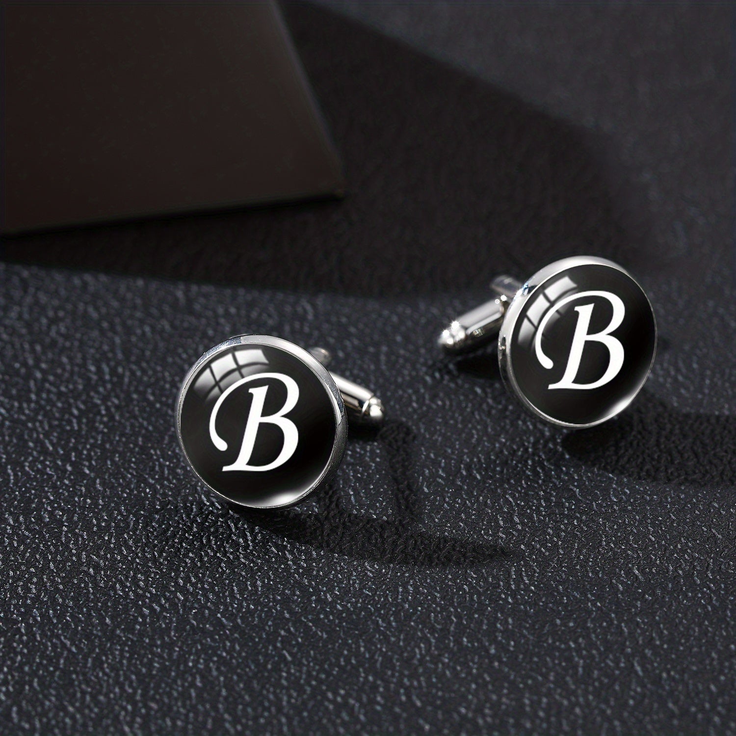 Men's Silver Letter C Cufflinks for Gentlemen's Shirt Wedding