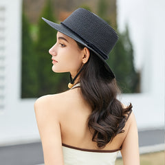 Flat Brim Cowboy Cowgirl Hat Visor Hat Women Lightweight & Breathable