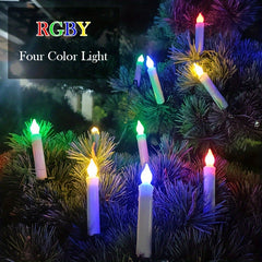 12 LEDs Christmas Candle Lights Outdoor Decorative Candle Lamps