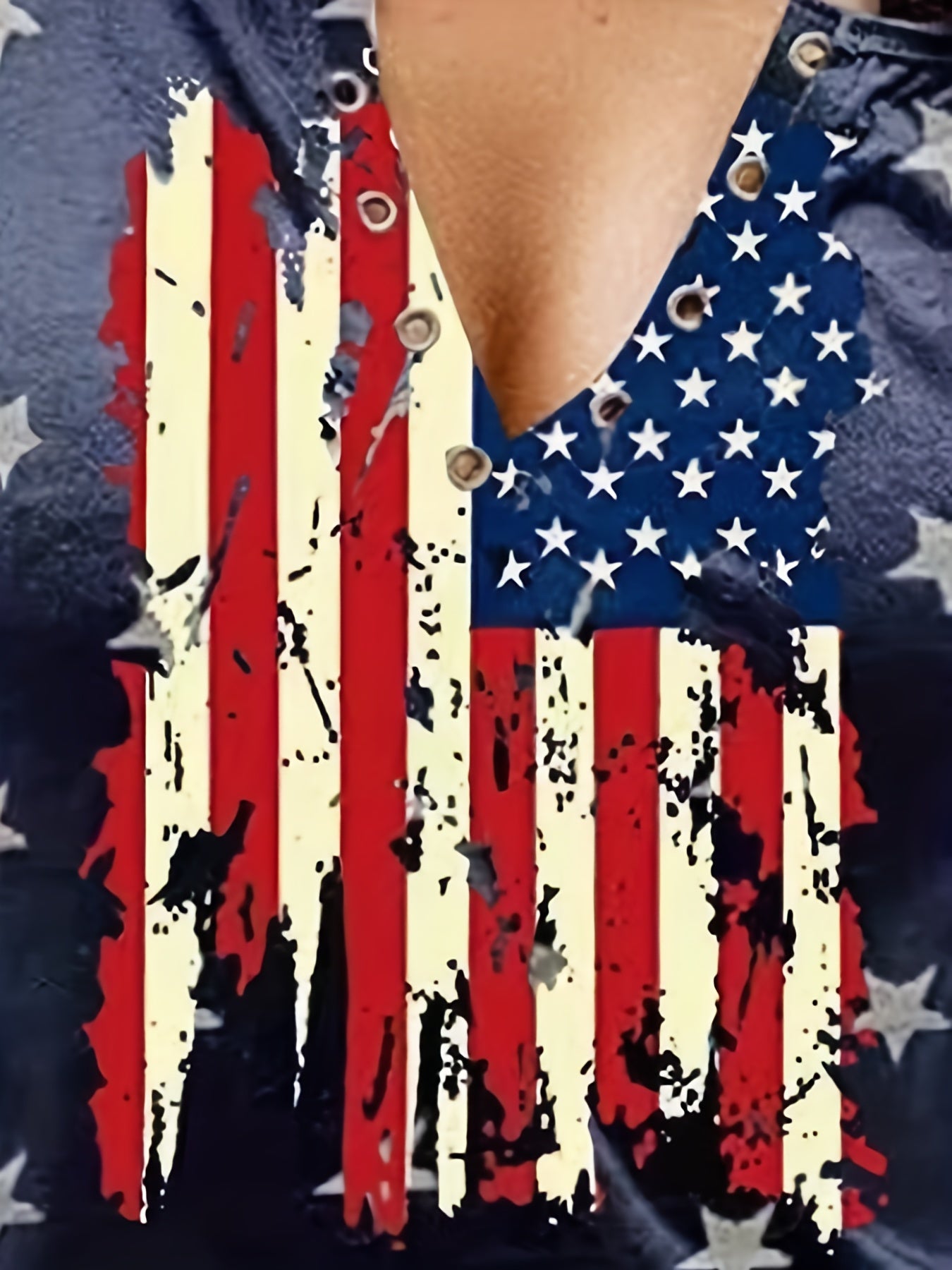 American Flag Vintage Tank Top Sleeveless
