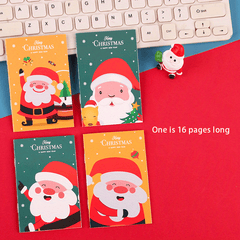 4pcs Cartoon Christmas Book Pocket Notepad for Students