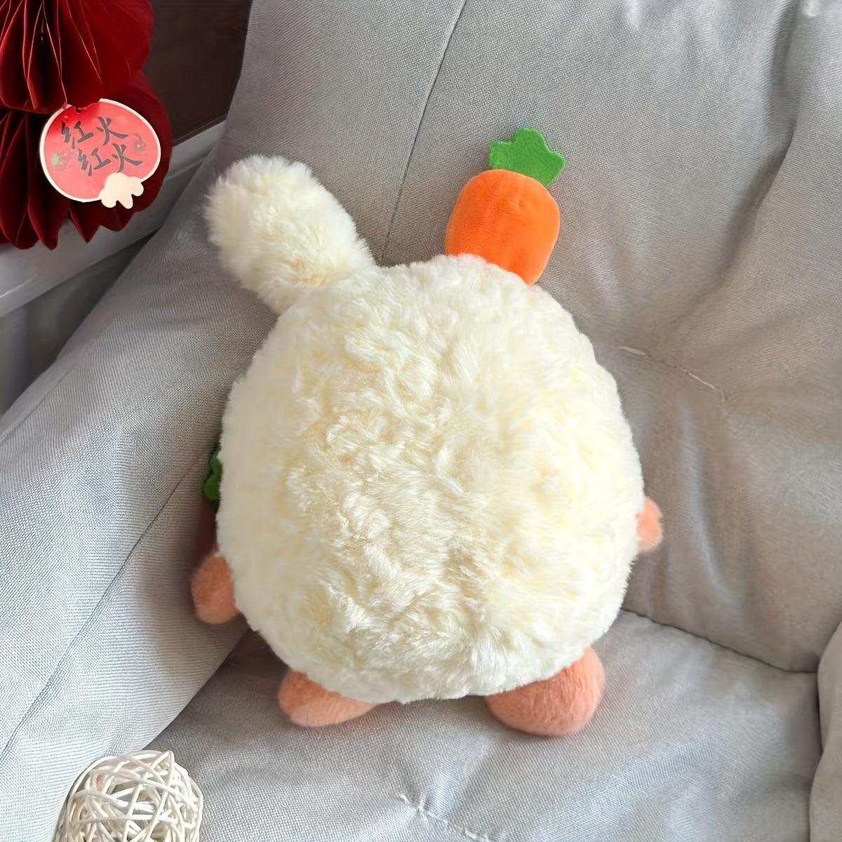 Adorable Bunny Plush Toy with Carrot Soft & Orange Stuffed Animal