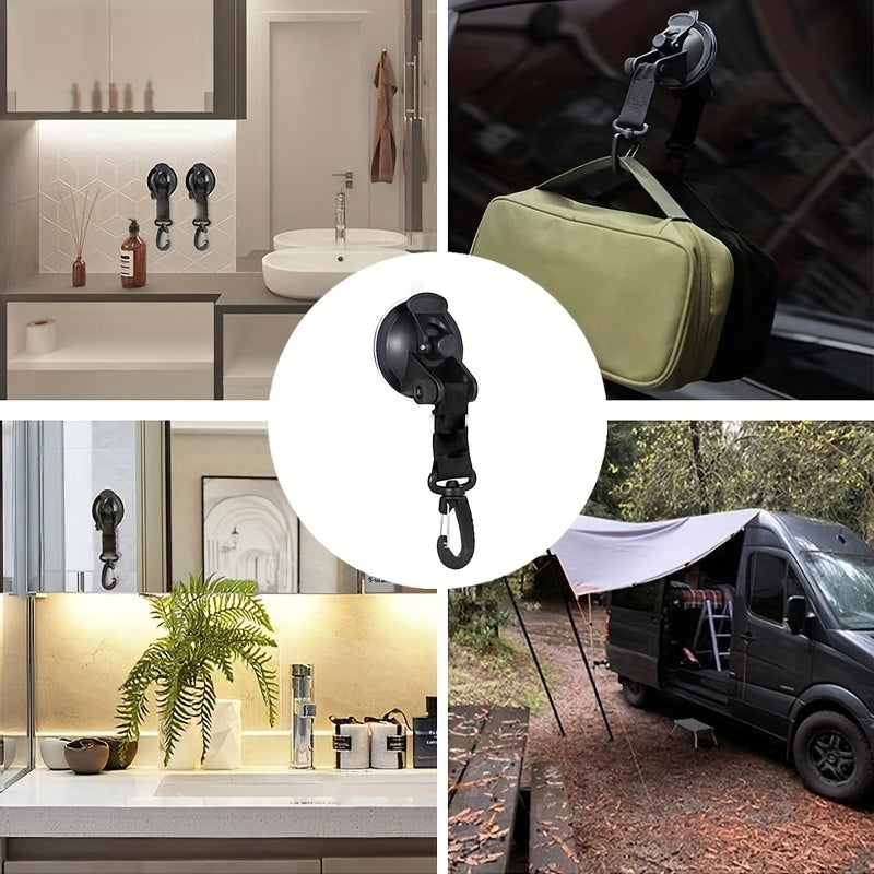 Heavy Duty Suction Cup Anchor with Securing Hook for Camping Tarp