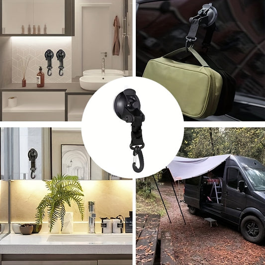 Heavy Duty Suction Cup Anchor with Securing Hook for Camping Tarp