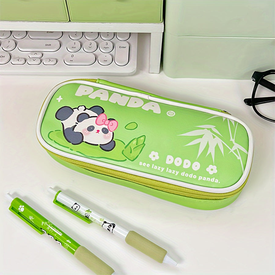 Cute Panda Pencil Case - Large Capacity Portable Pencil Bag