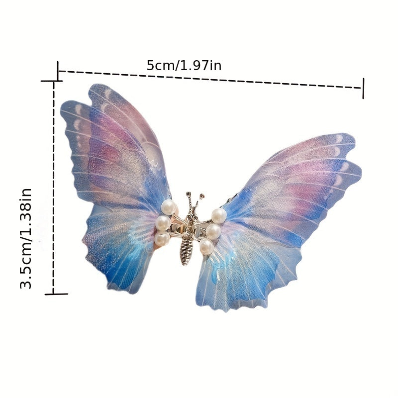Y2K Gradient Butterfly Hair Clip for Women Girls