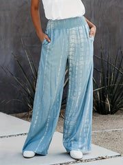  Tie Dye Wide Leg Pants w/ Pockets