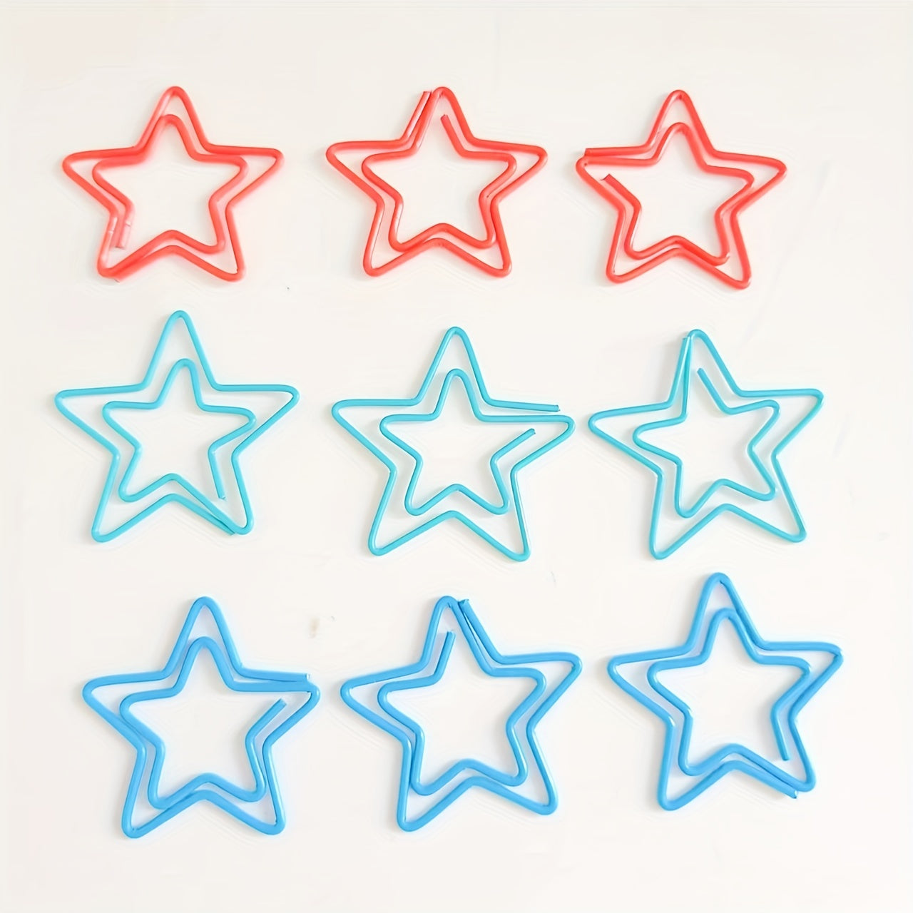 20pcs Star Shape Paper Clips Mixed Fun Office School Supplies