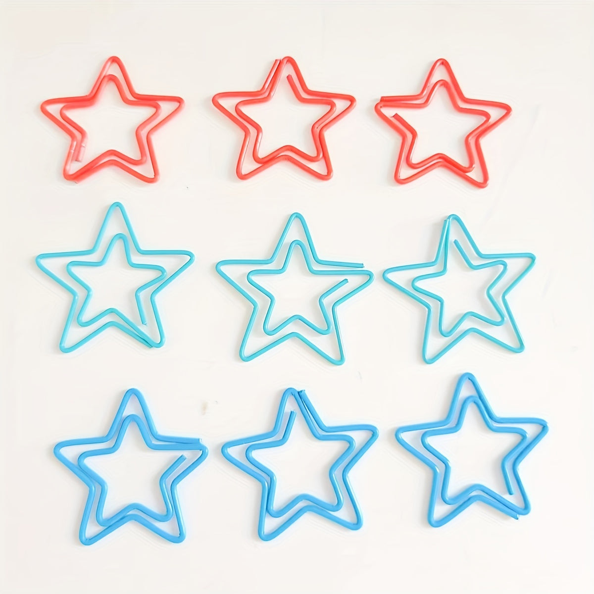20pcs Star Shape Paper Clips Mixed Fun Office School Supplies