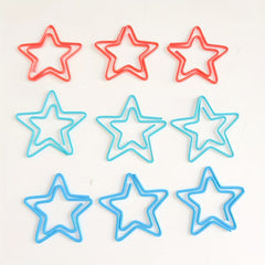 20pcs Star Shape Paper Clips Mixed Fun Office School Supplies