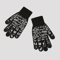 Warm Knitted Touch Screen Gloves Windproof Motorcycle Gloves