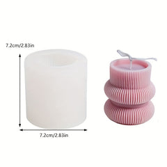 Geometric Stripe Cylindrical Silicone Mold DIY Aromatherapy Candle Mold
