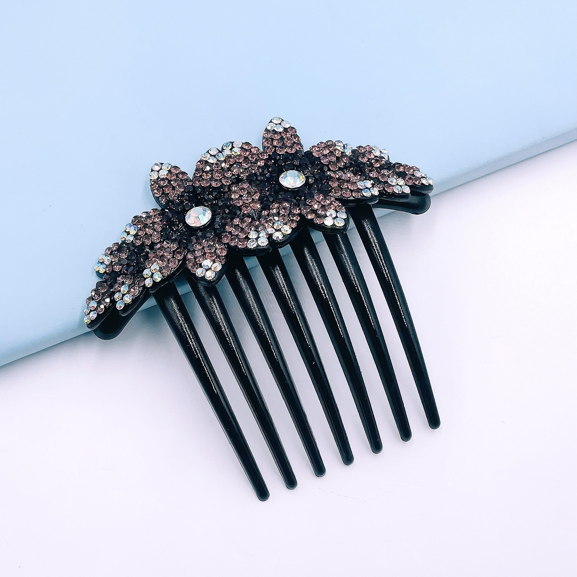 Rhinestone Flower Hair Comb Head Jewelry Accessory