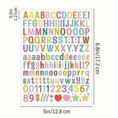 15 Sheets 2280 Count Reusable Multicolor Letters & Numbers Stickers