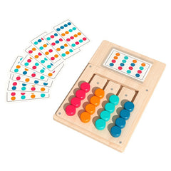 Colorful Wooden Matching Game for Kids Early Learning with Transparent Board