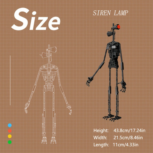303pcs Siren Lamp Building Blocks Model Creative MOC Gift
