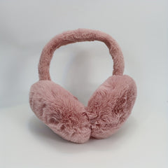 Women's Pink Fleece Earmuffs - Warm Winter Ear Covers