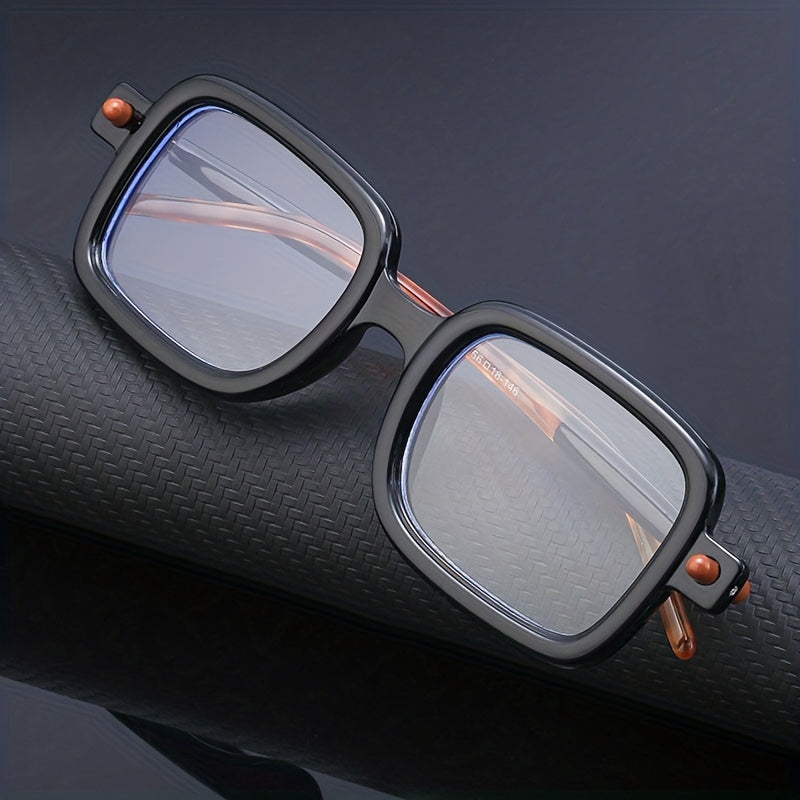 Classic Retro Rectangle Clear Lens Glasses For Women Men