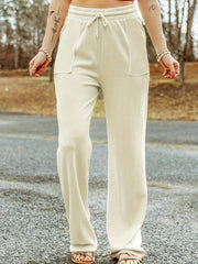  Sporty Pants Women's Plus Elastic Drawstring High Rise Trousers