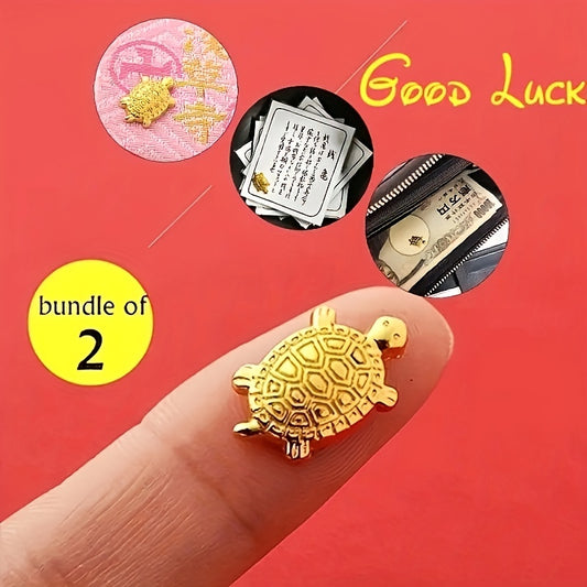 Golden Turtle Decoration for Wealth and Luck