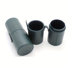 Dark Green Makeup Brush Holder Case Portable Travel Storage Basket