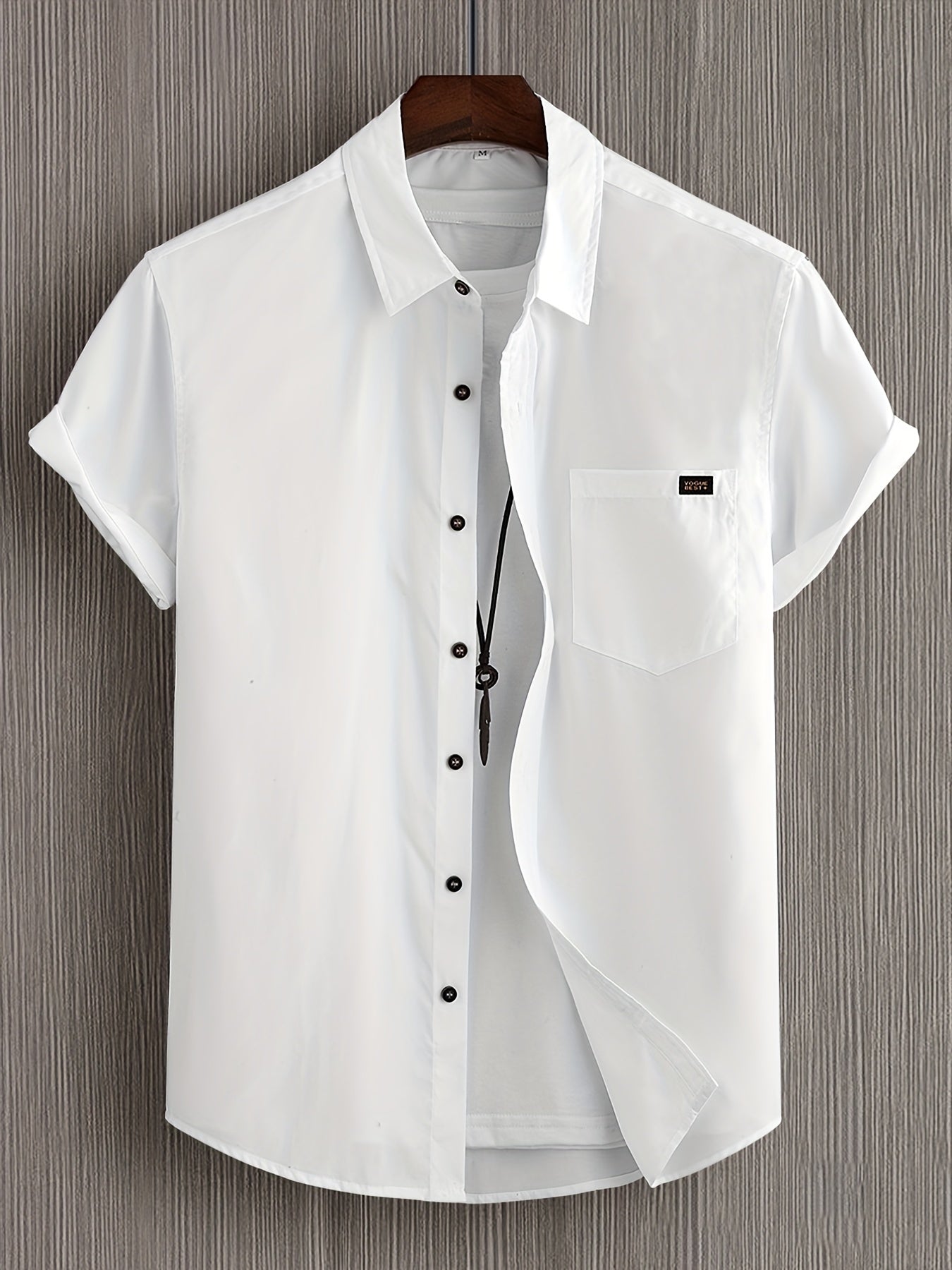 Men's Casual Short Sleeve Button-down Shirt