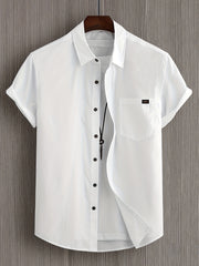 Men's Casual Short Sleeve Button-down Shirt