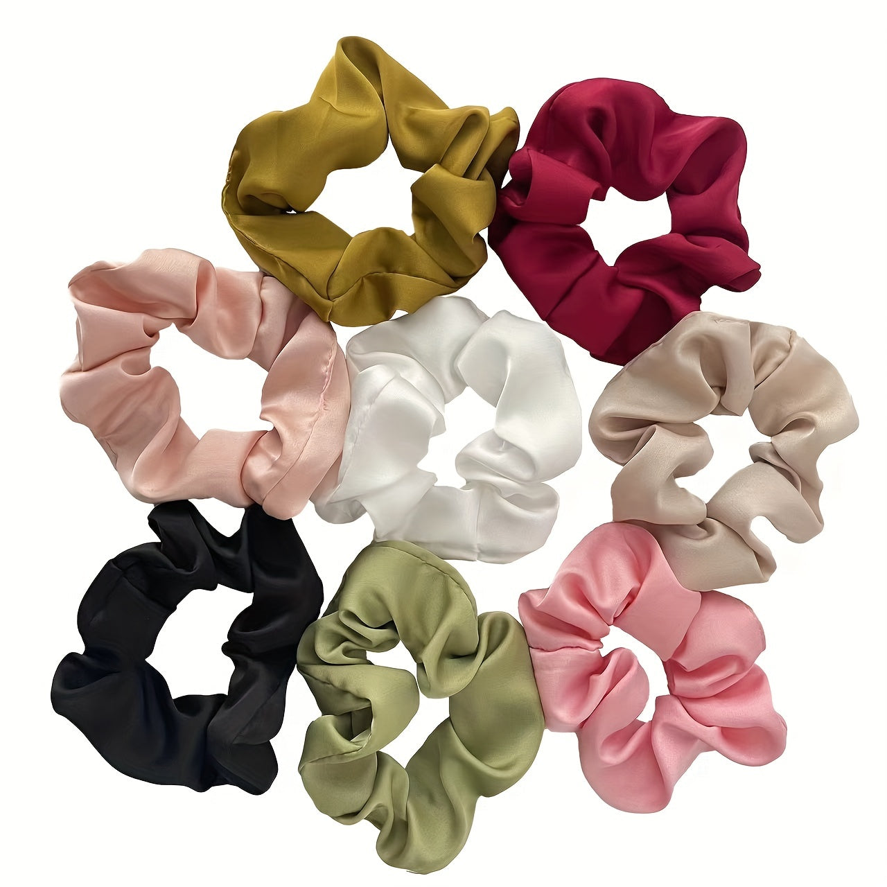 Minimalist Solid Scrunchie Non Slip Hair Tie