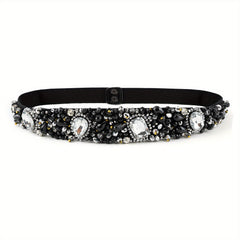 Baroque Crystal Boho Girdle Wide Belt for Women