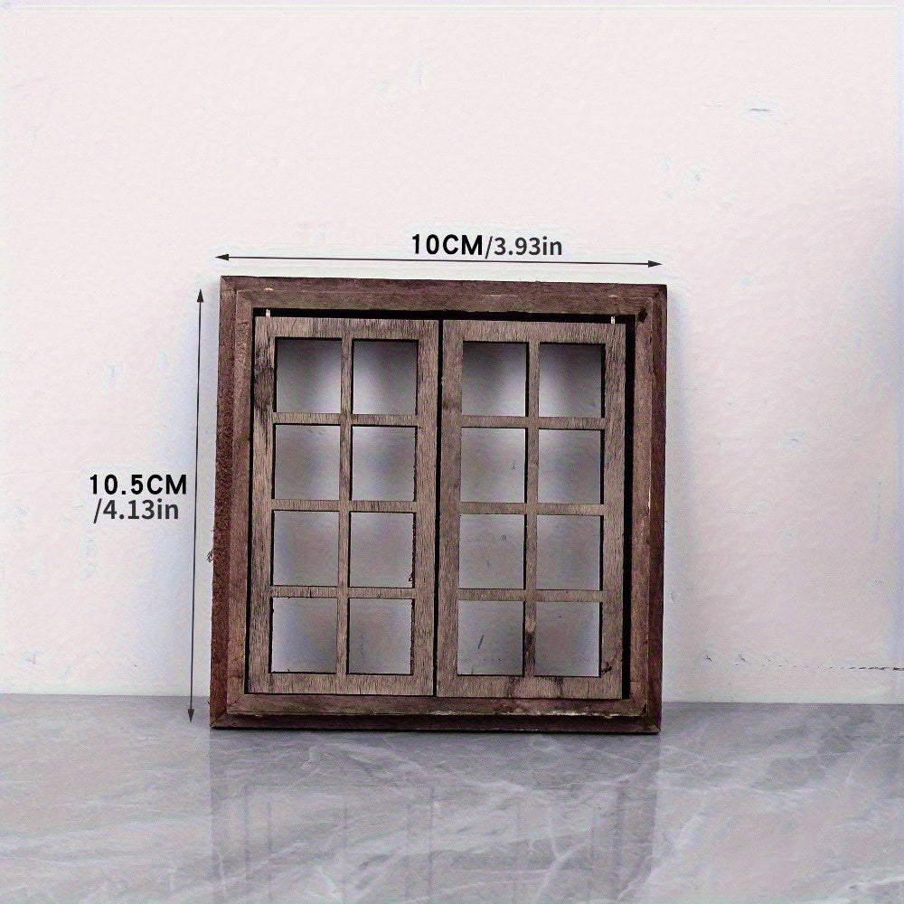 3pcs Wooden Kitchen Door and Window Set No Electricity Needed Model Furniture