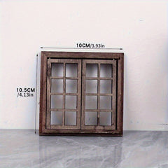 3pcs Wooden Kitchen Door and Window Set No Electricity Needed Model Furniture