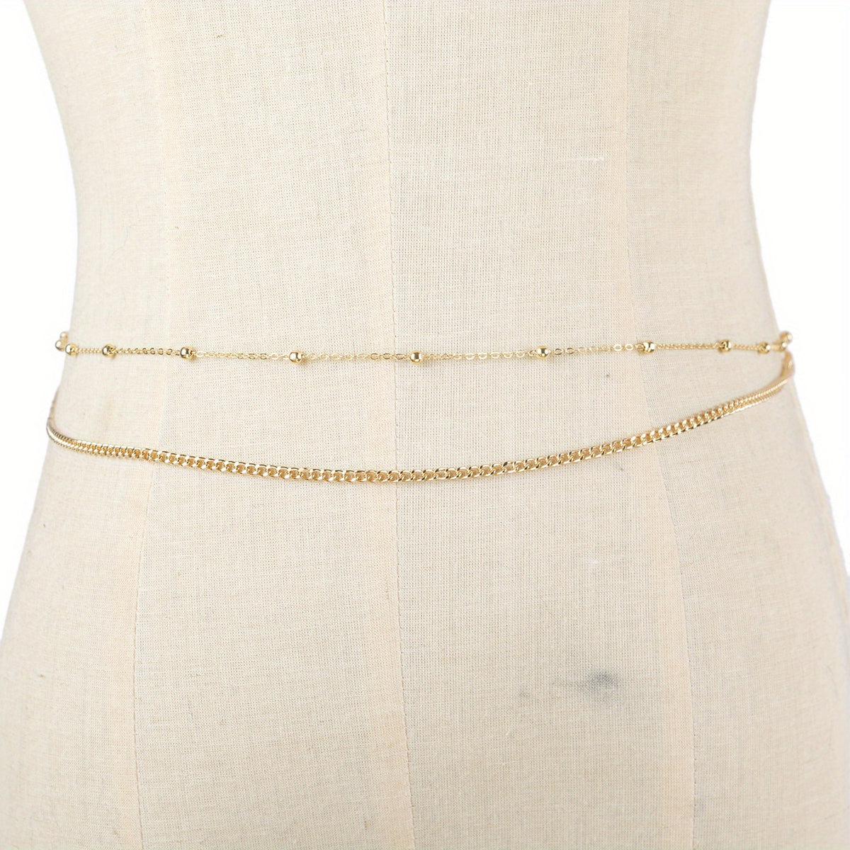 Boho Belly Chain Double Layer Beads Waist Chain
