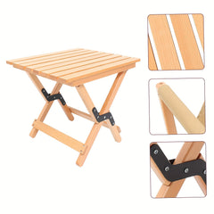 Portable Folding Wooden Stool For Outdoor Camping Picnic