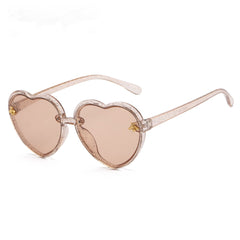 Girls Heart Shaped Sunglasses with Little Bee Decor