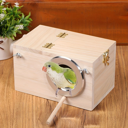 Solid Wood Parrot Breeding Box Spacious Nesting Cage