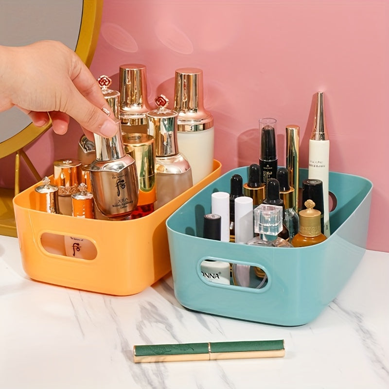 Portable Transparent Storage Box for Cosmetics and More