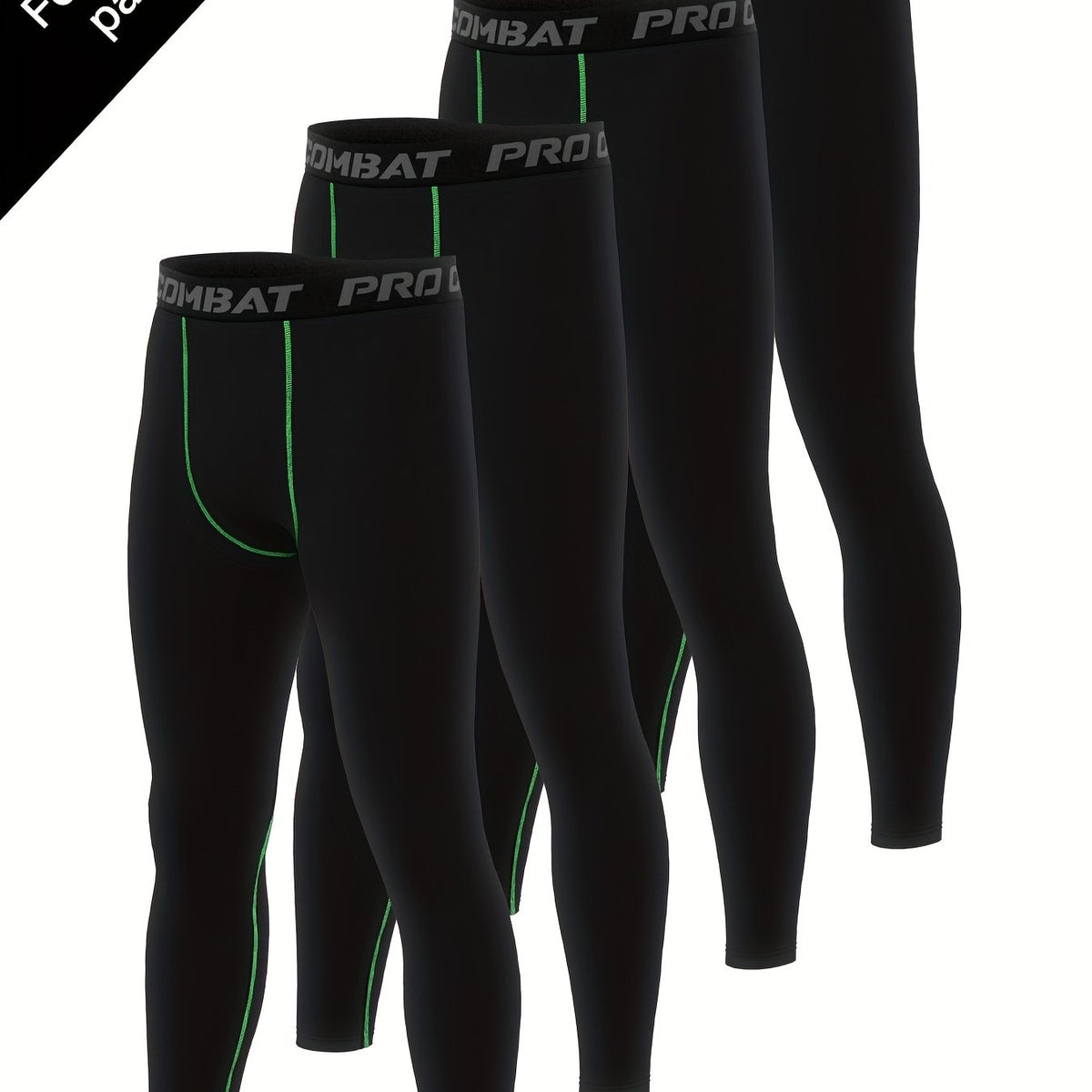 Men's Active Leggings Quick Dry Compression Pants for Outdoor Running