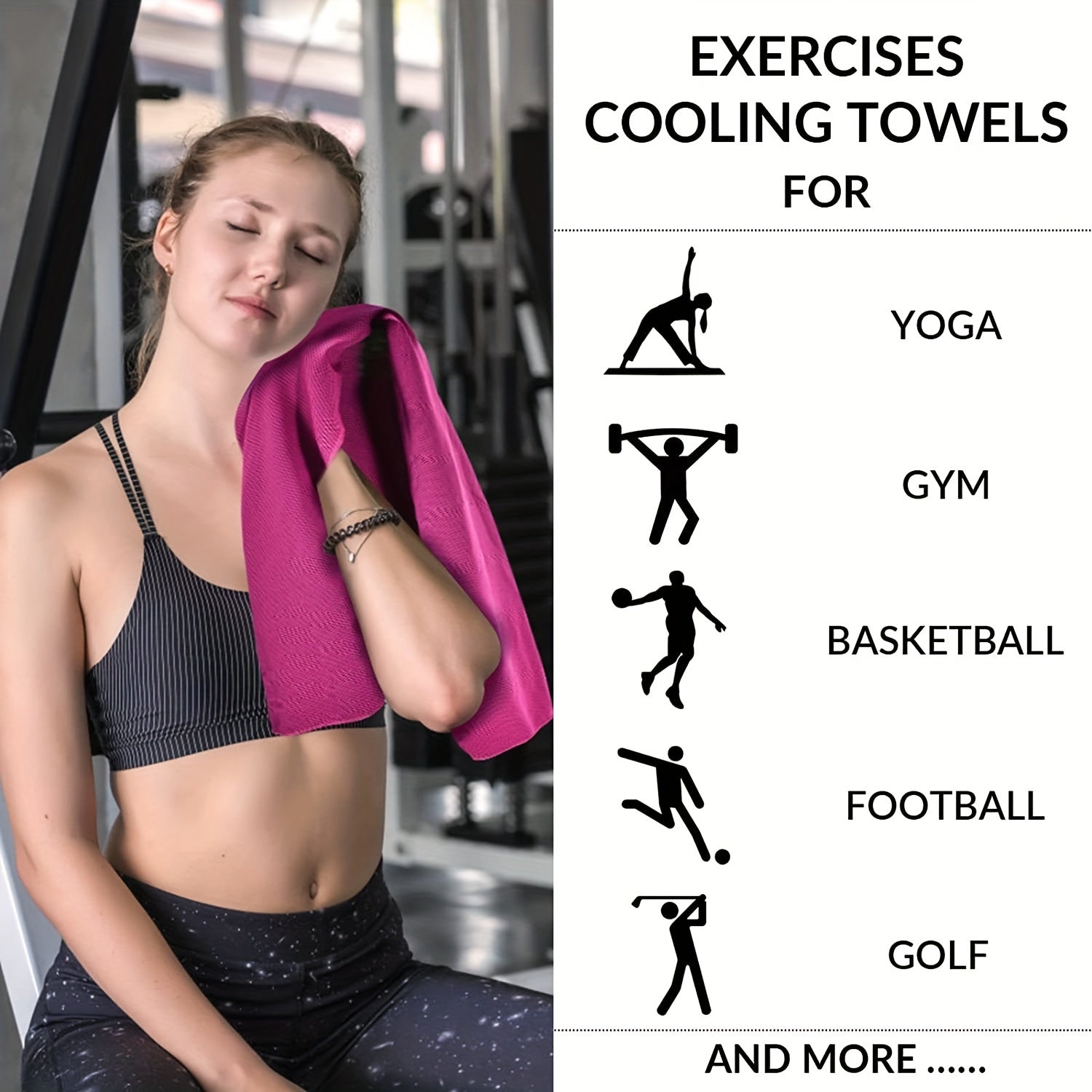 Microfiber Ice Silk Cooling Towels - Stay Cool & Dry During Workouts