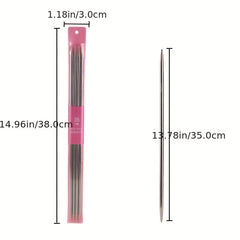 Stainless Steel Double Pointed Needle Gauge Measuring Tool Short Needle Kit