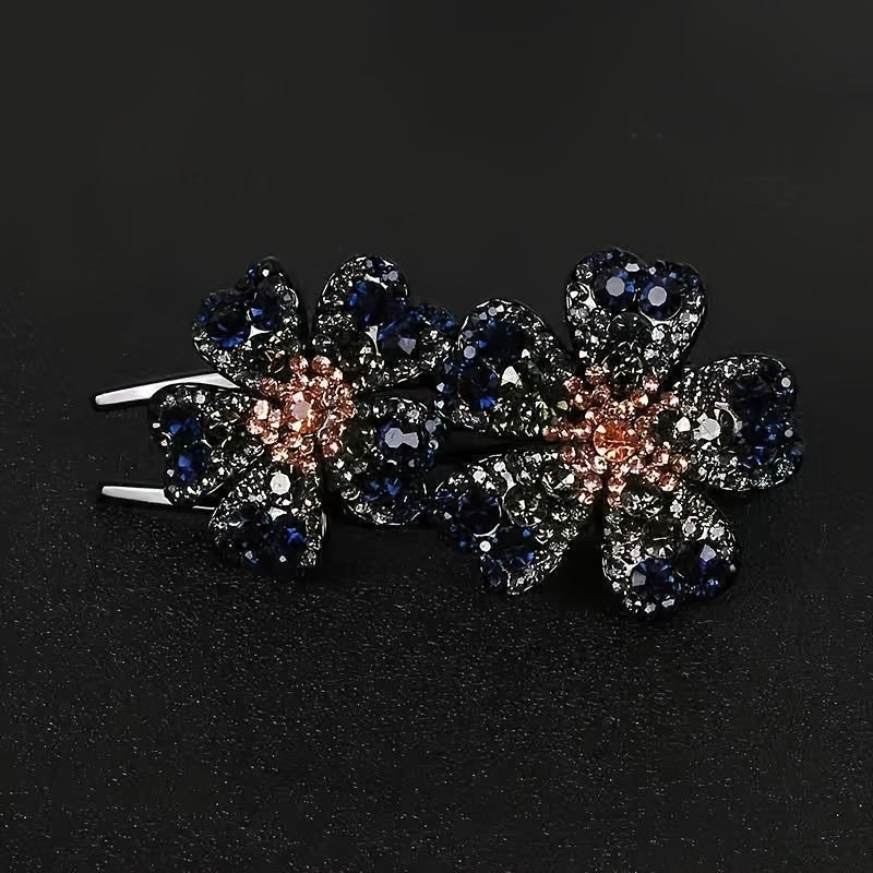 Retro Rhinestone Hair Claw Clip Non Slip Strong Hold Grip