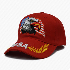 Eagle Head Cotton Peaked Cap Embroidered Baseball Hat