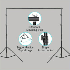 Background Stand Support System Kit with Carry Case