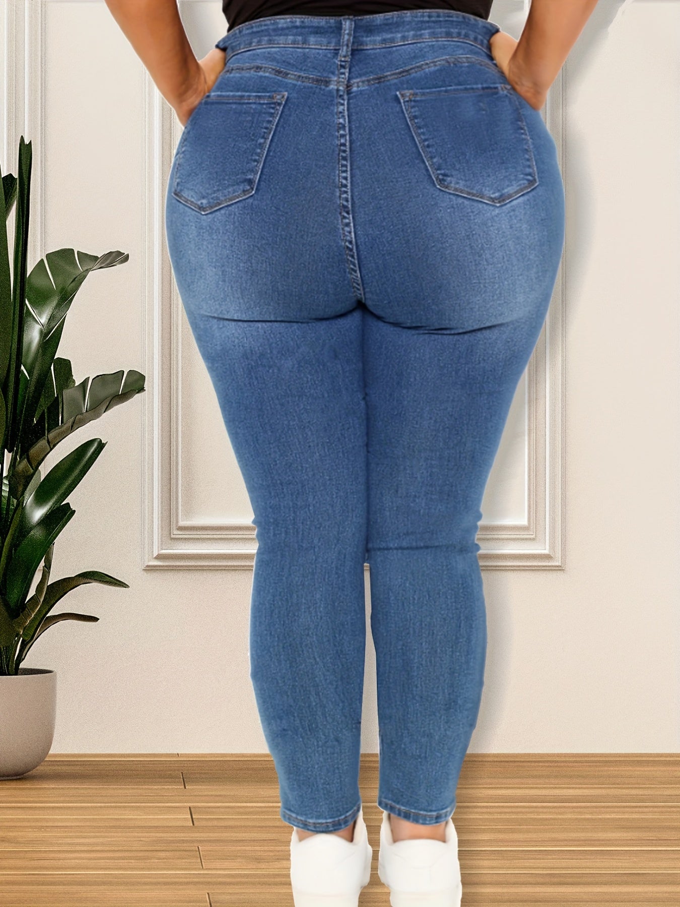 Ripped High Stretch Skinny Jeans