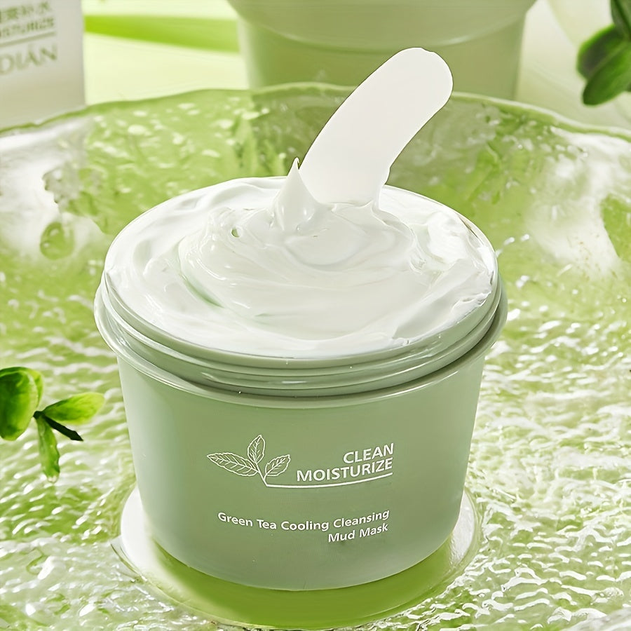Green Tea Face Mask Kaolin Clay Mud Mask for Blackhead Removal and Exfoliation