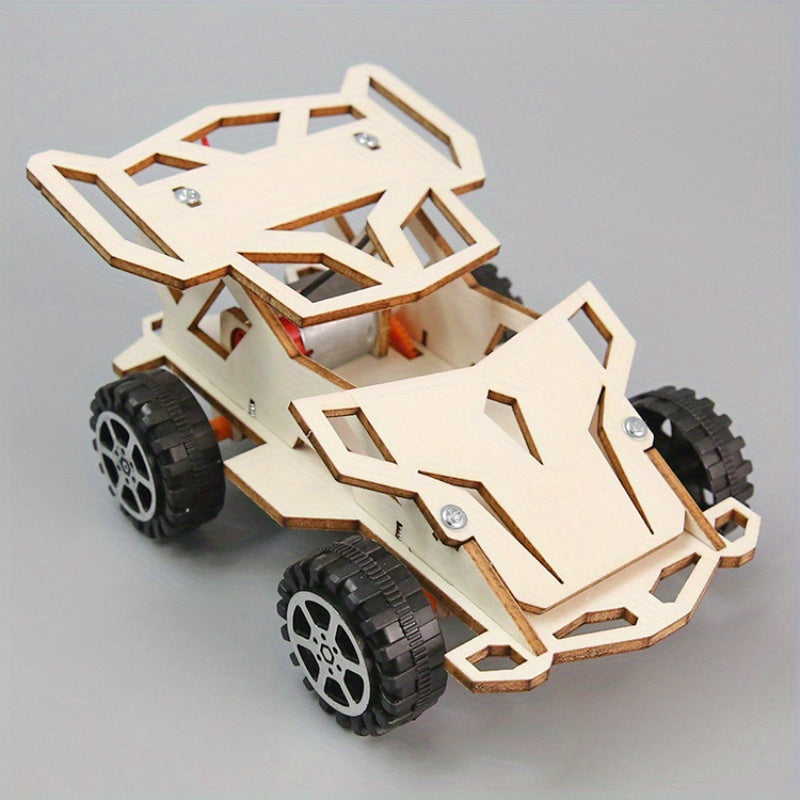 DIY 4WD Racing Car Kit with Plywood Frame
