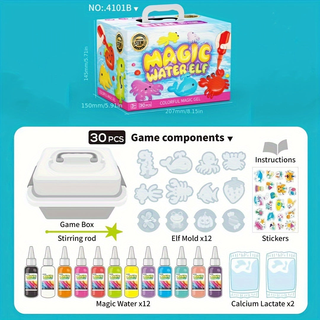 30pcs Water Fairy DIY Toy Set with Magic Gels & Molds